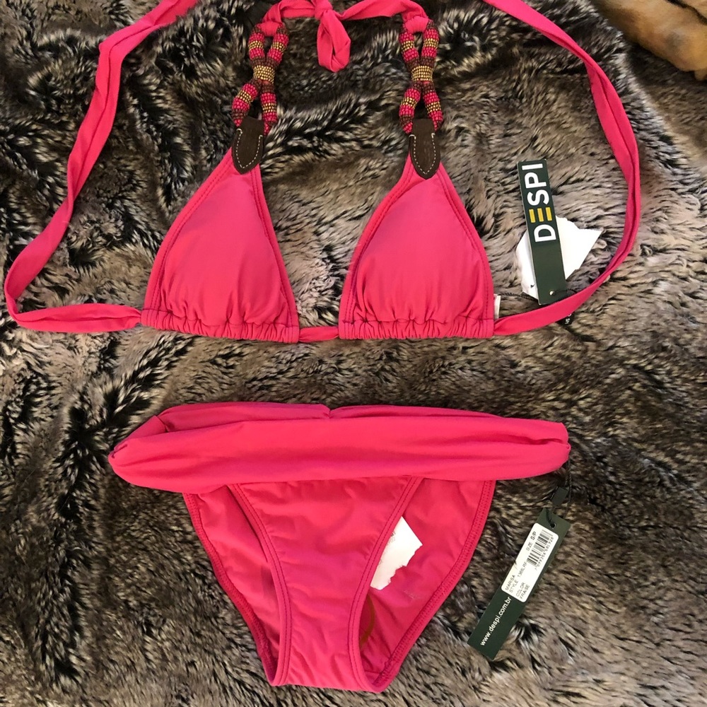 NWT Pink Beaded Despi Bikini $135